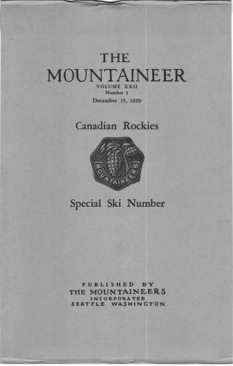The Mountaineer 1929 cover